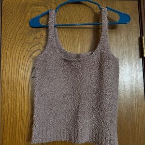SKIMS Cozy Knit Pink Tank Top